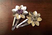 Aluminum Flower Barettes